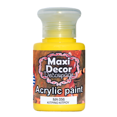 Ακρυλικό Χρώμα 60ml Maxi Decor Κίτρινο Κίτρου MA056_MA056060